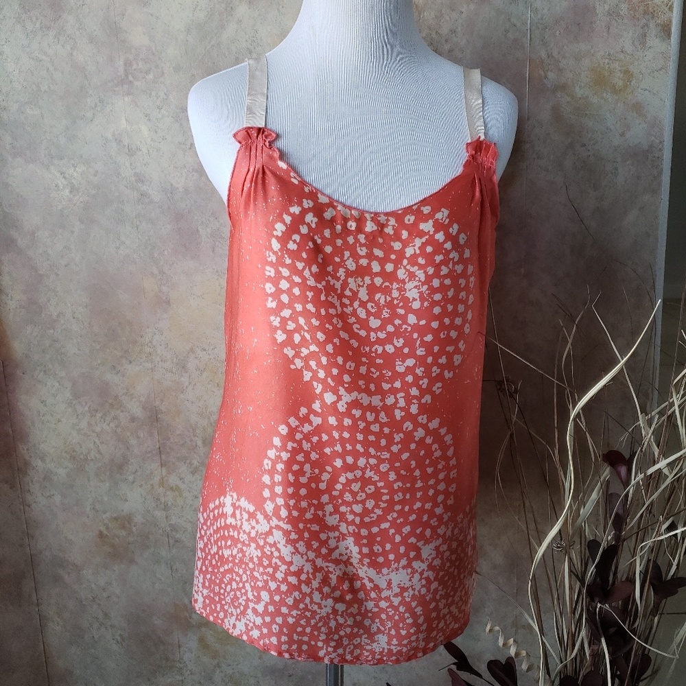 3 for $15 Loft Coral and Cream Top